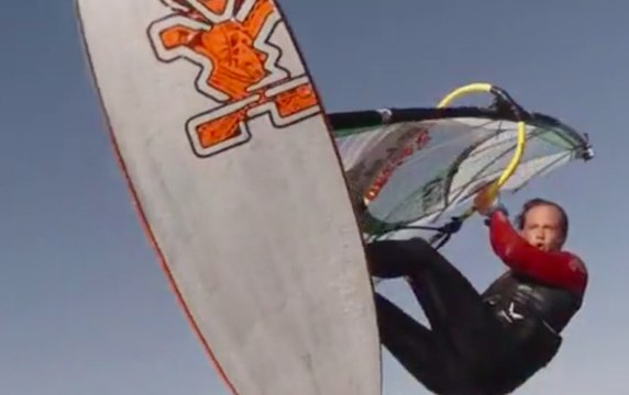Dany Bruch with his new Challenger Sails 3G, 3 Batten sail - Windsurf