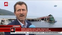 Erdek ilçesine bağlı narlı mahallesi iskelesinde batan gemi tehlike saçıyor.