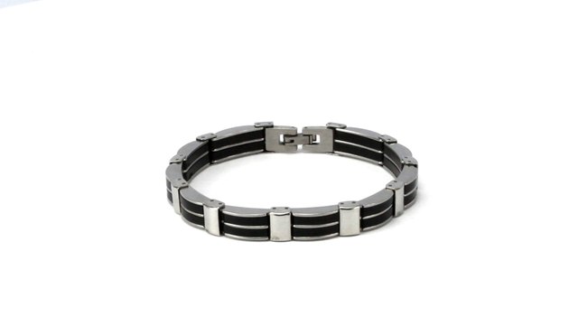 Striker Two-Tone Silver Chain Bracelet for Men