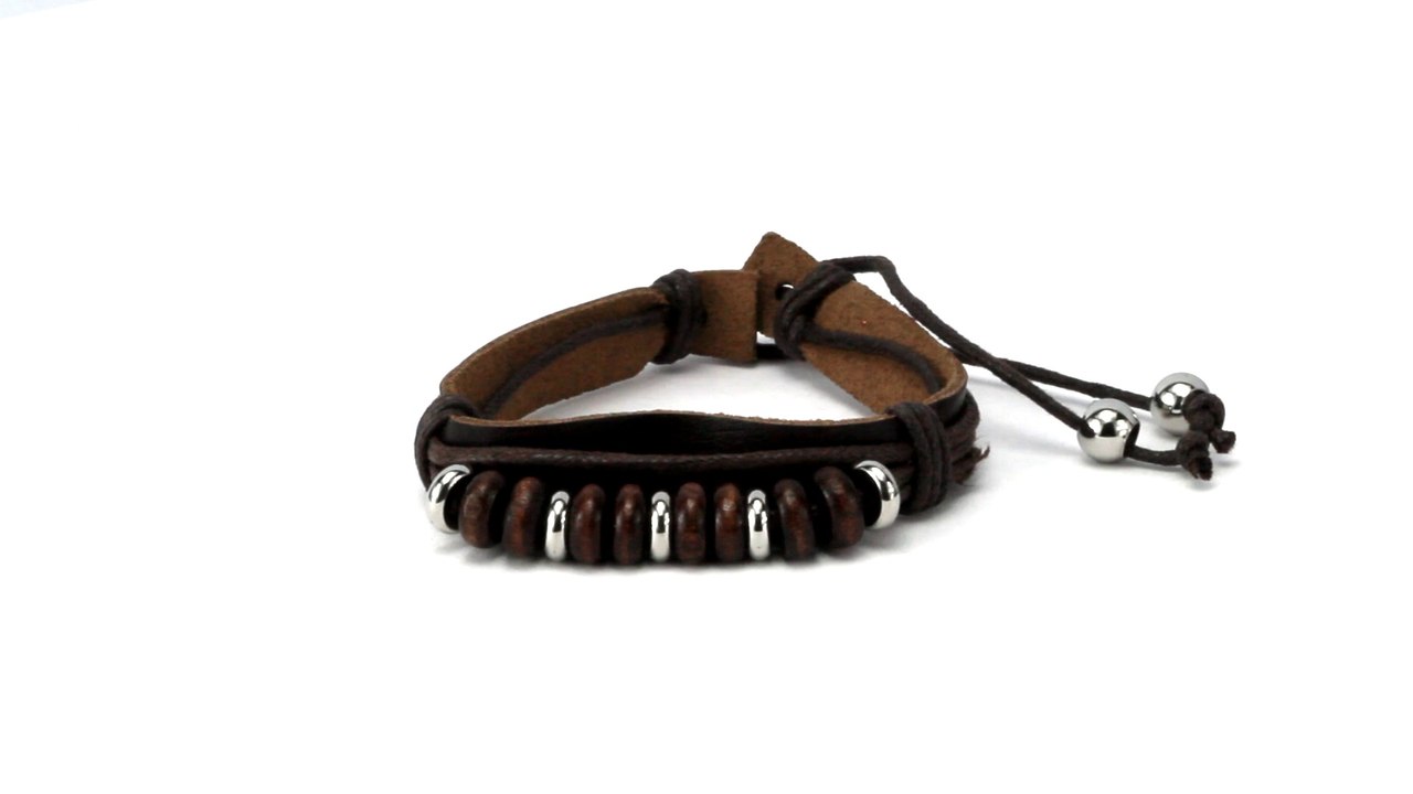 Ruiz Brown Multi-strand Bracelet with Beads for Men