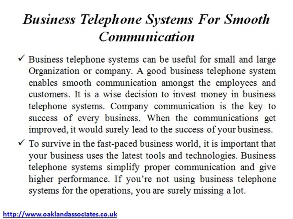 Business Telephone Systems for smooth communication