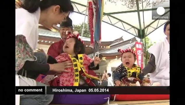 Crying baby contest in Japan