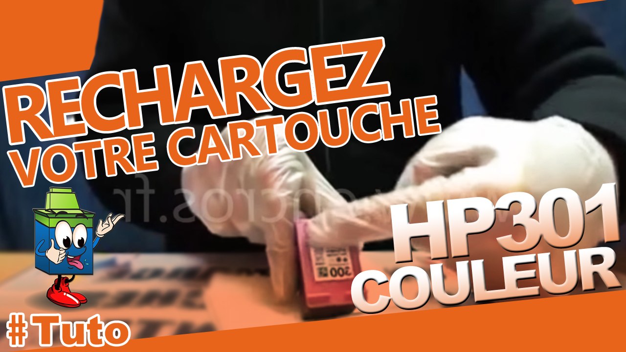 Comment recharger une cartouche d'encre HP 301 noire - Vidéo Dailymotion