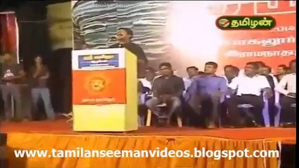 Seeman attacks the advertisement by actress Suhasini & Tamil language adulteration20140303