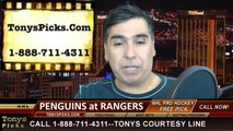 NHL Game 4 Pick Prediction Pittsburgh Penguins vs. New York Rangers Odds Playoff Preview 5-7-2014