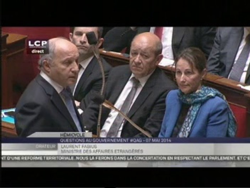 Nigeria / Boko Haram : réponse de L. Fabius à une question à l'Assemblée nationale (07/05/2014)