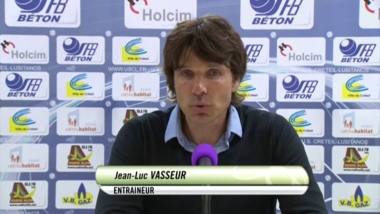 Conférence de presse US Créteil - Chamois Niortais (1-1) : Jean-Luc VASSEUR (USCL) - Pascal GASTIEN (NIORT) - 2013/2014