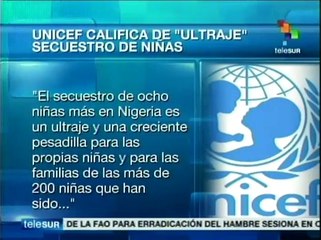 UNICEF califica de aborrecible el secuestro de niñas en Nigeria