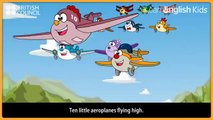 Dziesiec malych samolotów - Nursery Rhymes - piosenki  po angielsku - dla przedszkolaka