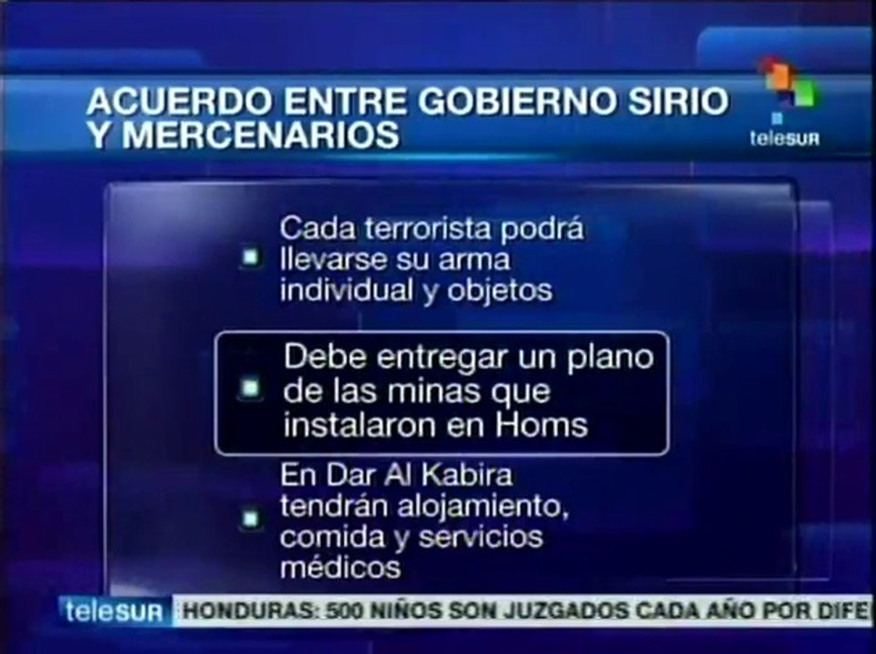 Siria: gobierno y rebeldes de Homs llegan a acuerdo