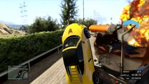 GTA 5 Online Funny Moments - Exploding Cars & EPIC Bike STUNTS In GTA 5 