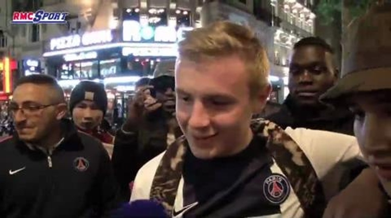 Football / Ligue 1 / L'avenue Champs-Elysées investie par les supporters parisiens - 07/05