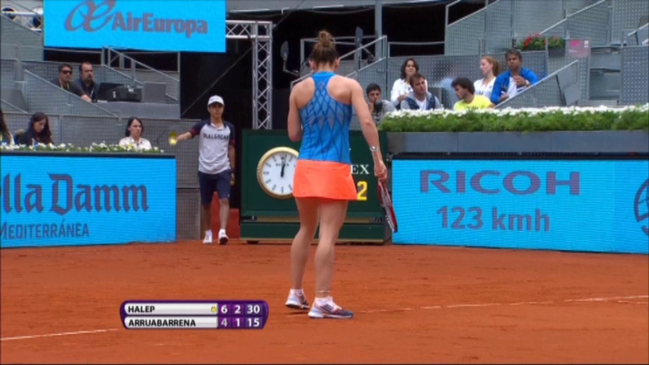 WTA Madrid - Lara Arruabarrena cae ante Simona Halep