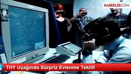 THY Uçağında Sürpriz Evlenme Teklifi
