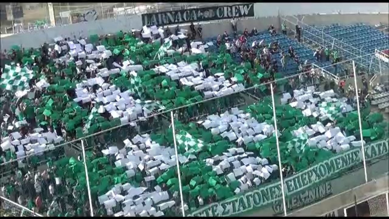 ΑΠΟΕΛ-Ομόνοια-πλέι οφ-Ομόνοια fans κορεό