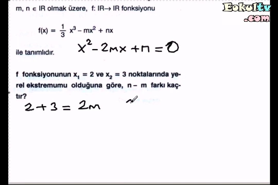 Türev soru çözümleri videosu 4. bölüm