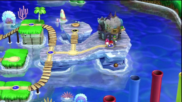 New Super Mario Bros. U - Mer Mentalo - 3-Château : Château torpille de Larry