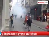 Gazdan Etkilenen Eylemci Böyle Ağladı