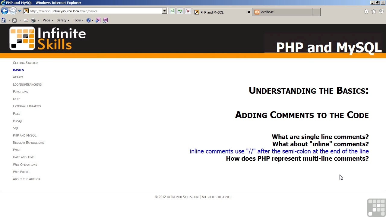 PHP MySQL Training part