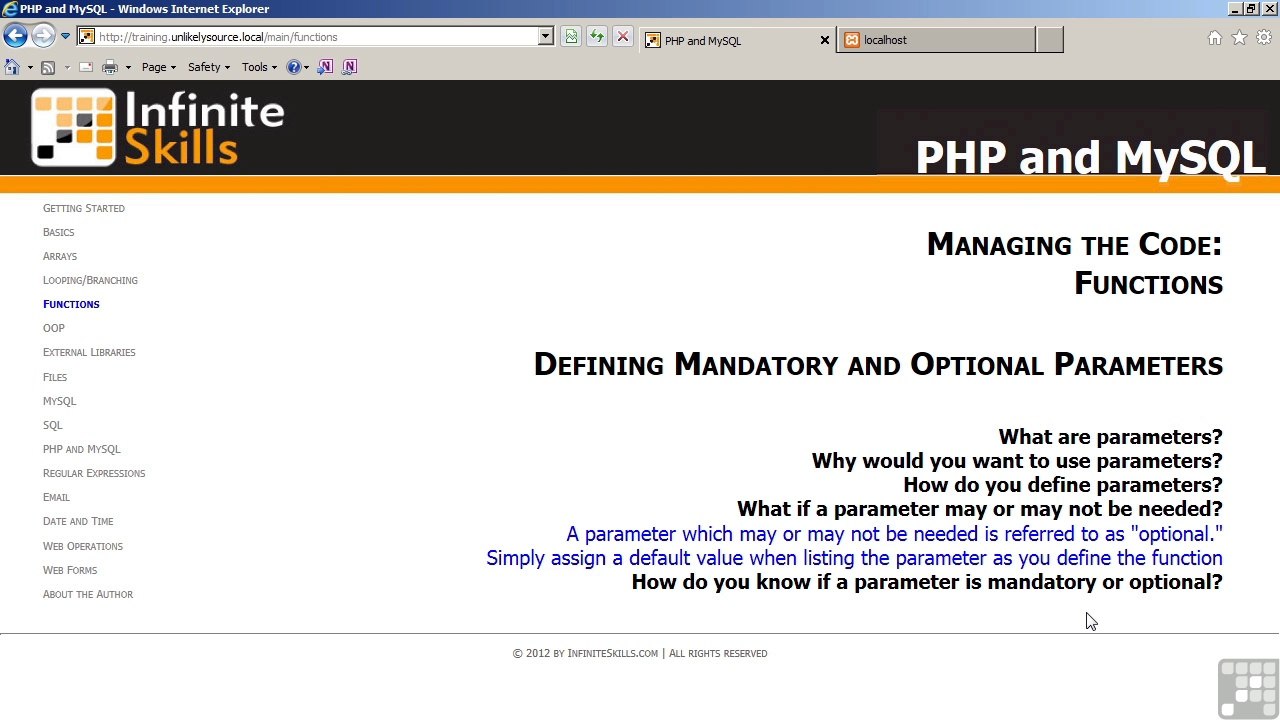 PHP MySQL Training part