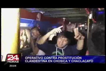 Chosica: la policía realizó mega operativo contra la prostitución clandestina