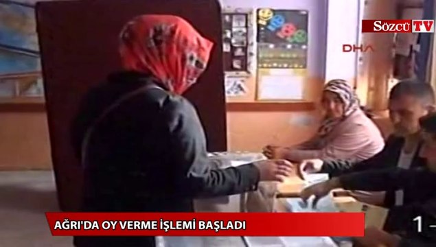 Ağrı'da oy verme işlemi başladı