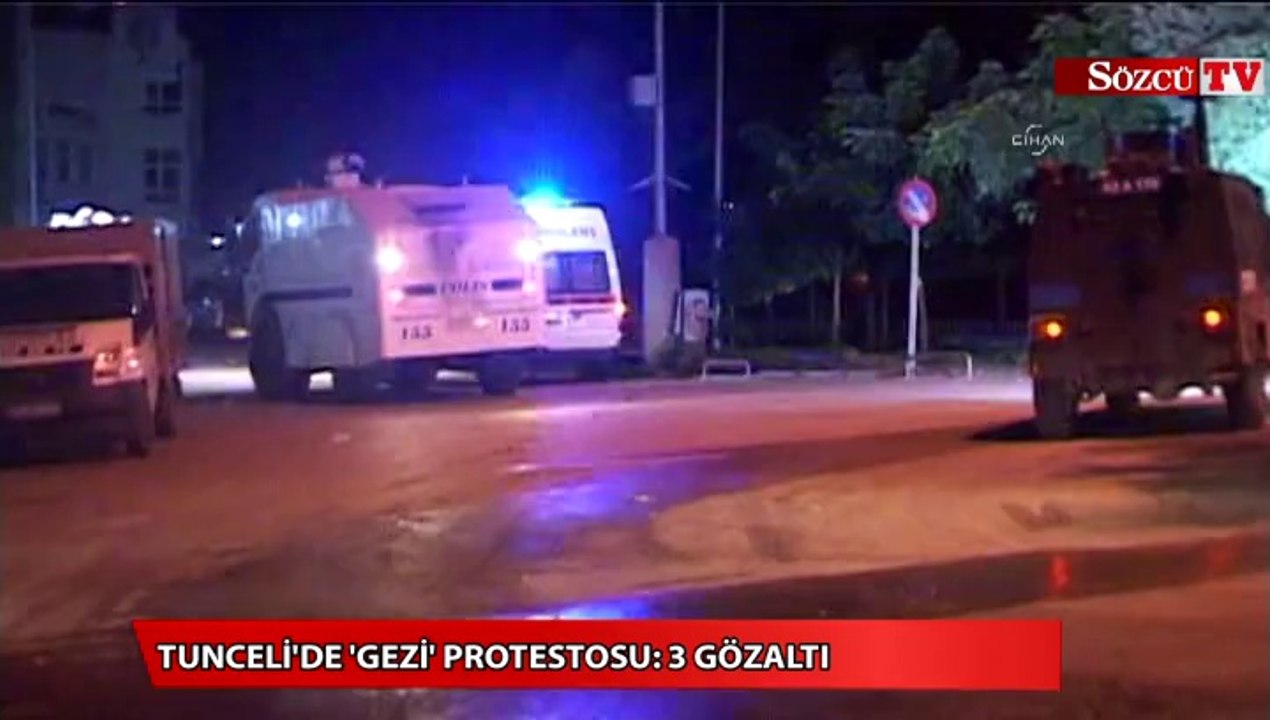 Tunceli'de 'Gezi' protestosu 3 gözaltı