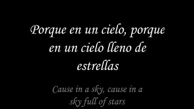 Coldplay - A Sky Full Of Stars (Letra español e ingles lyrics)