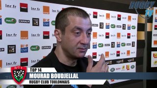 TOP 14 après match TOULON-CASTRES - WILKINSON-LAPORTE-BASTAREAUD-BOUDJELLAL