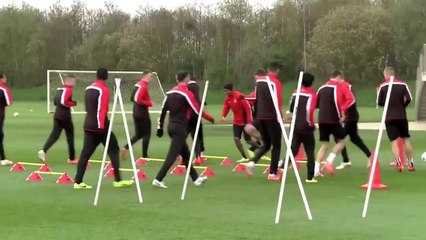 Man United train ahead of Bayern clash