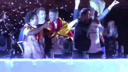 Real Madrid celebrate Copa del Rey success