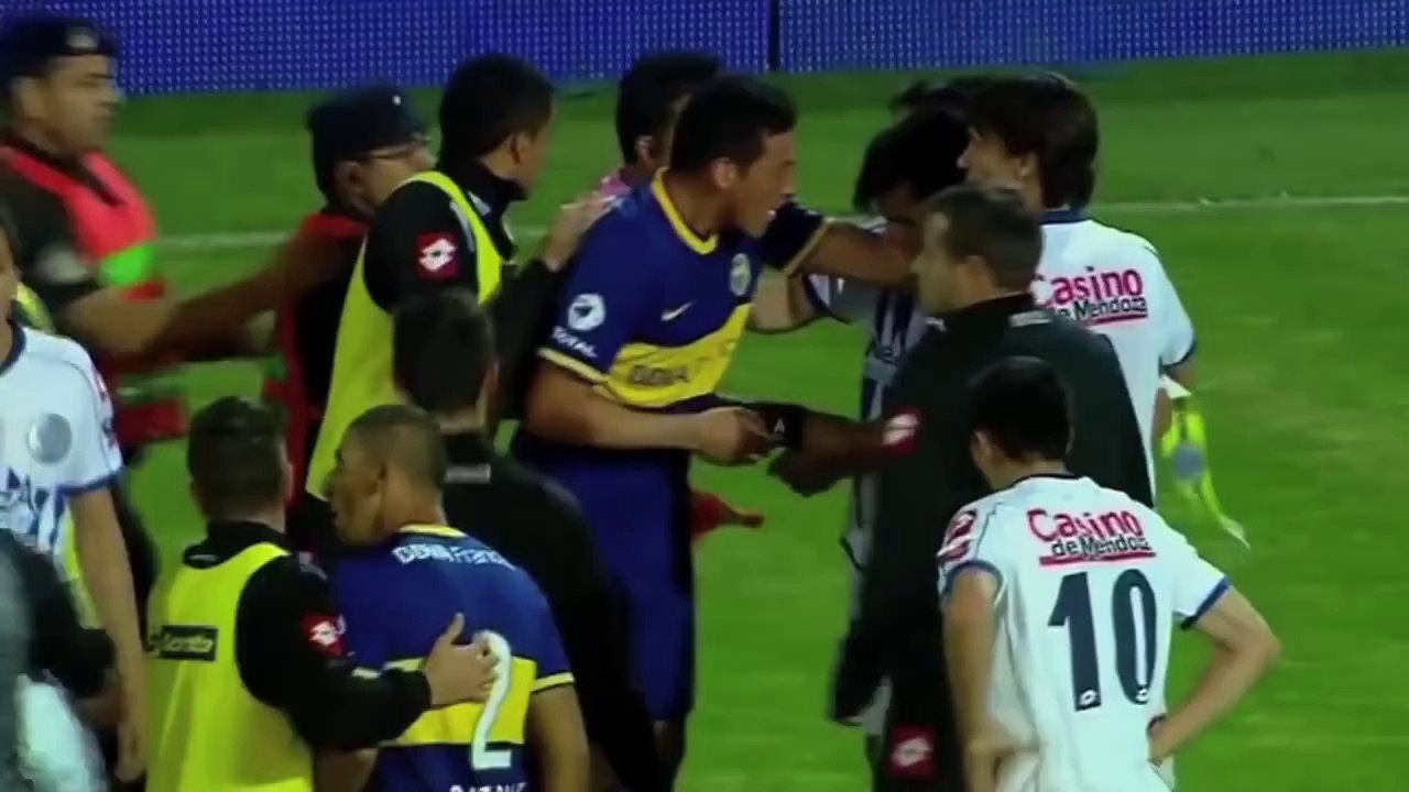 Mass brawl at the end of Boca game!