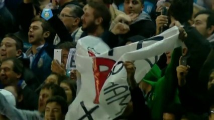 Crazy celebration's for Racing fans at Independiente's relegation