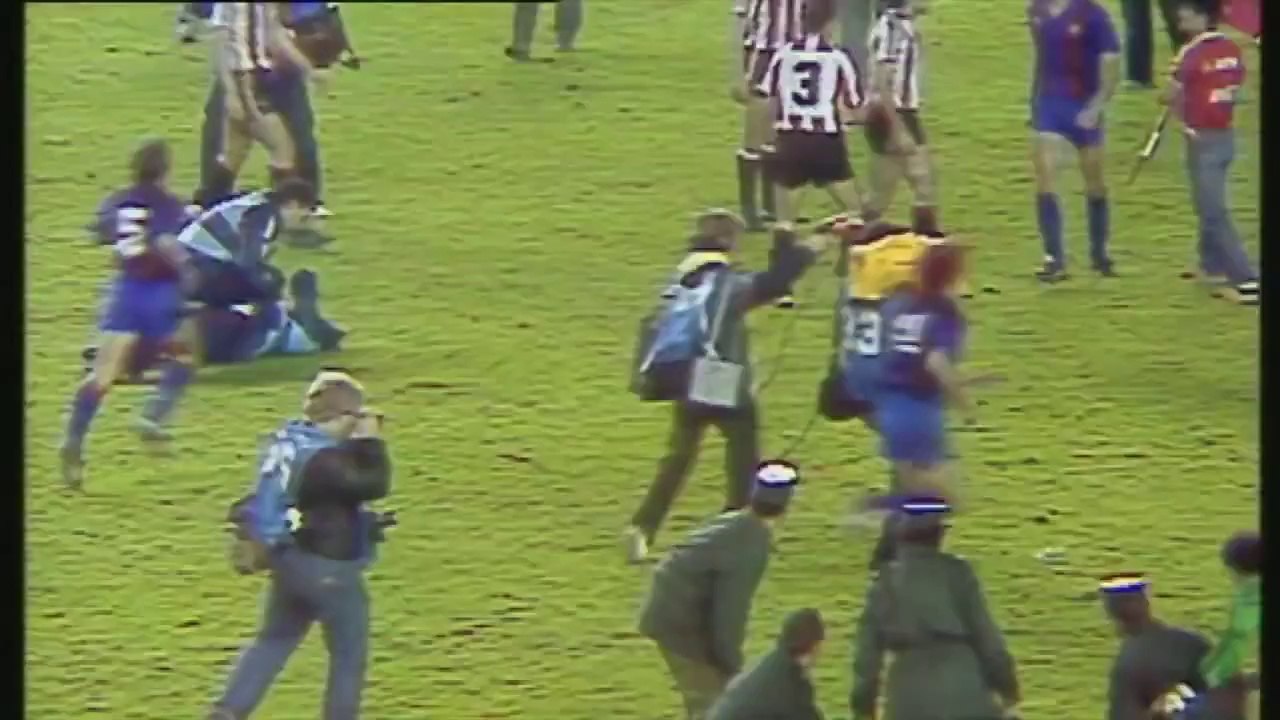 Violent tackles & fighting - Maradona travels to Barca for Athletic Bilbao v Barcelona - /football