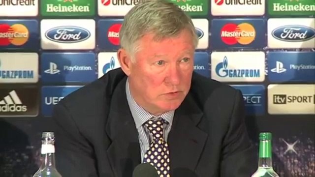 Manchester United 3-2 Braga - Alex Ferguson on Scholes and more - Champions League
