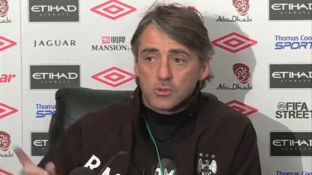 Man City v Chelsea - Mancini on Tevez and more