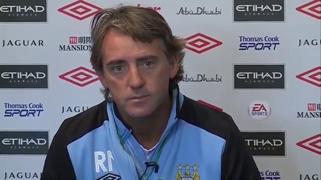 Manchester City 2-0 Everton | Mancini on Hargreaves, Fergie and Utd | English Premier League 2011-12