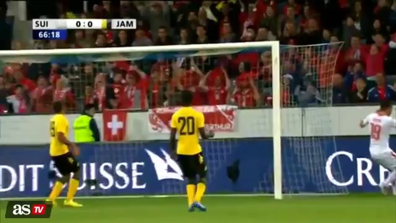 Josip Drmic incredible miss Switzerland Jamaica