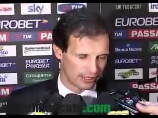 Allegri: 'Milan sfortunato'. VIDEO