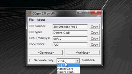 CCgen carte bancaire 2012