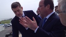 François Hollande à Arromanches