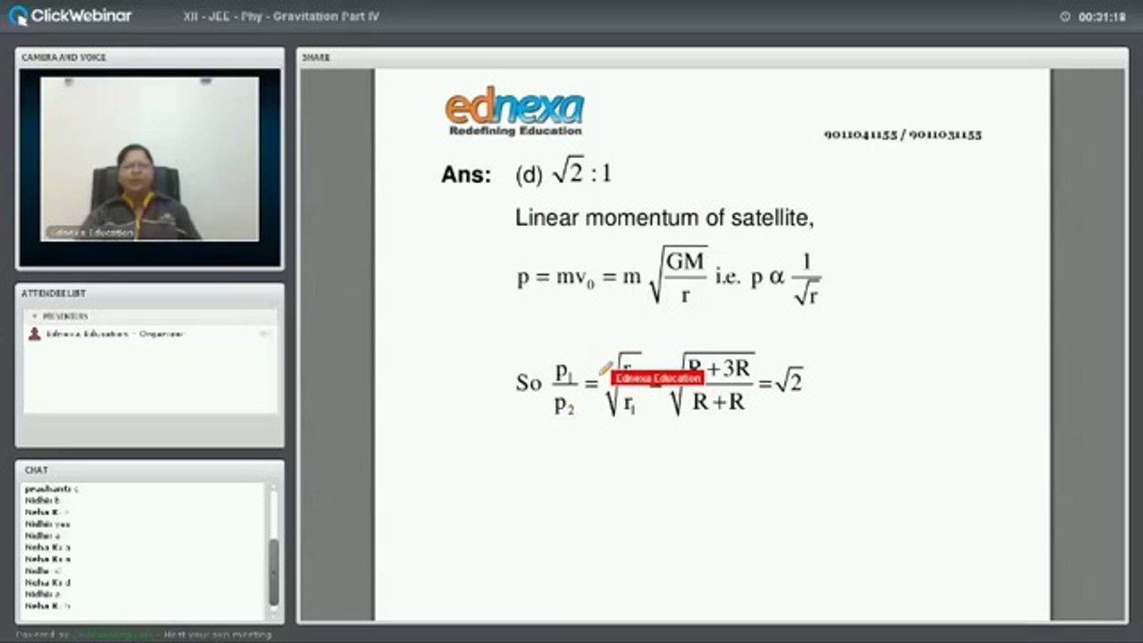 Gravitational total Energy - JEE Main Physics