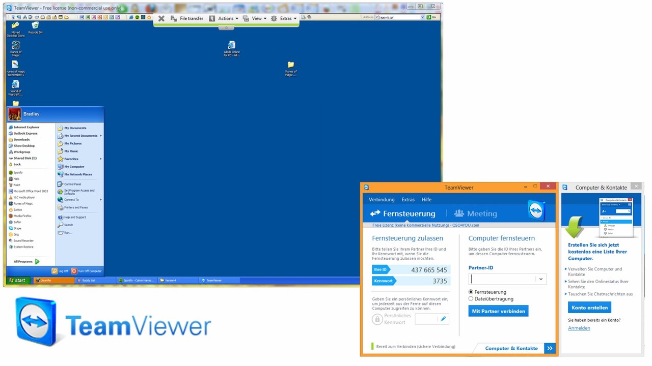 Pcs fernsteuern mit teamviewer - qso4you tech