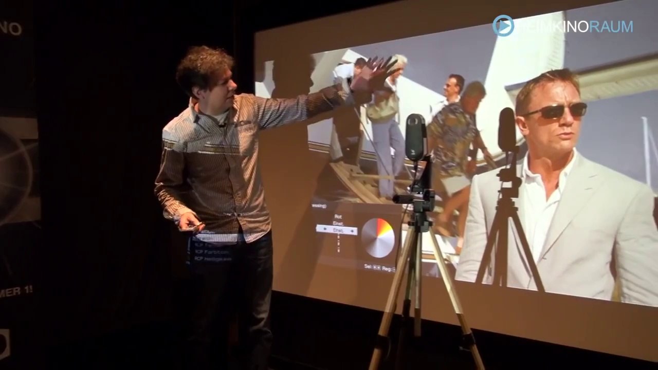 Beamer kalibrierung von heimkinoraum