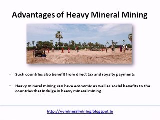 The Effects Of Heavy Mineral Mining On The Economy Of Our Country