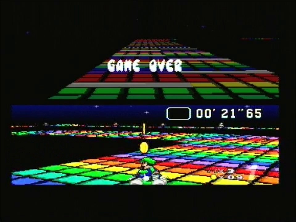 Rainbow Road Non-Nbt 1'15"85 (Pal, with Luigi)