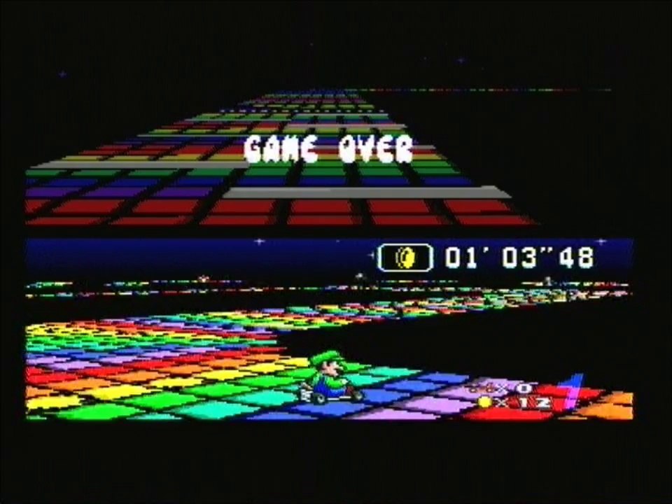 Rainbow Road Open 1'13"84 (Pal, Wr Open with Luigi)