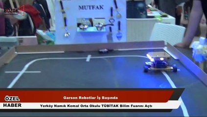 YERKÖY TÜBİTAK FUARINDA GARSON ROBOT