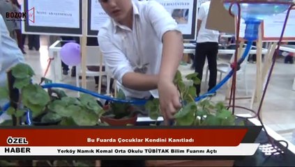 YERKÖYDE TÜBİTAK FUARI AÇILDI