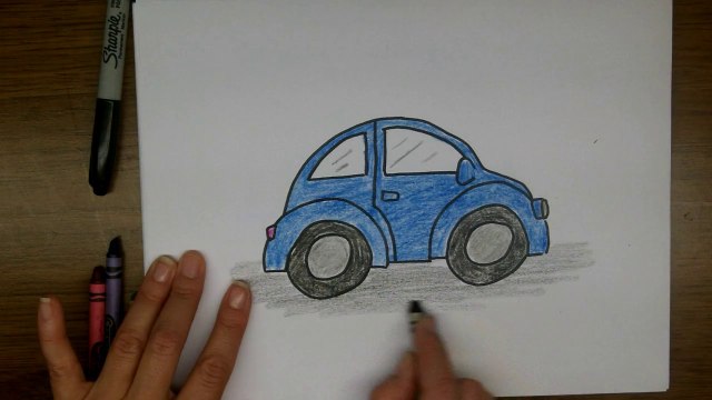 Drawing: How to Draw a VW Beetle Step by Step - Volkswagen Punch Buggy, Slug Bug Punchbuggy